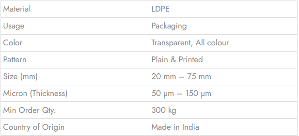 PEPSI ROLLS - Technical Specifications